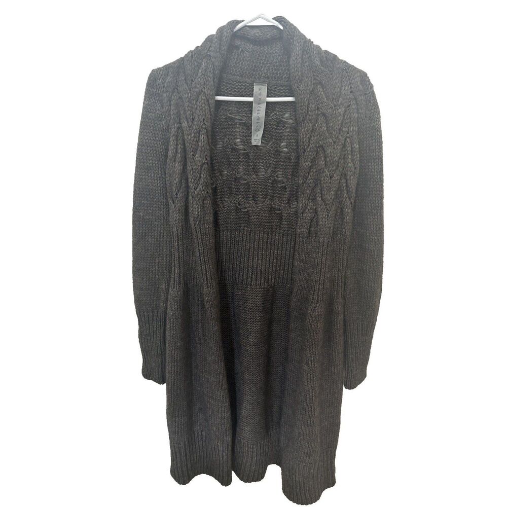 Anthropologie Elsamanda Women’s Sweater Wool Alpaca Gray Italy Cardigan Small